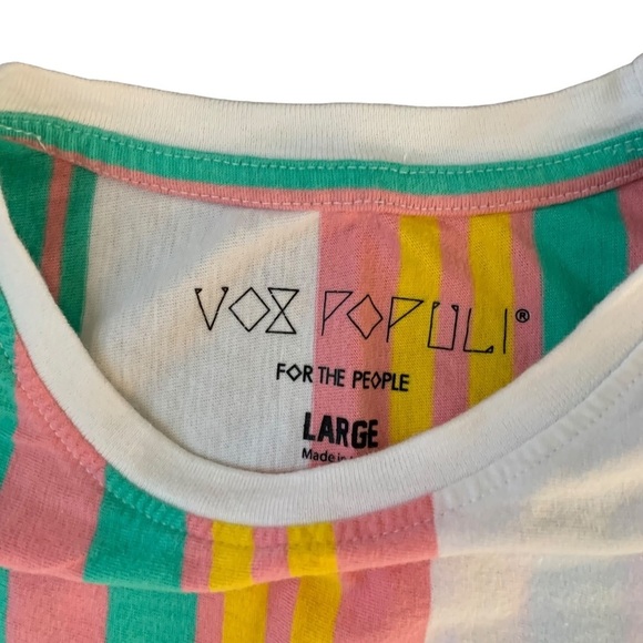 Vox Populi striped “lowkey” tshirt size large - Picture 2 of 6